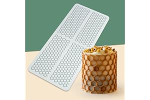 TUKE Hollow Leaf Silicone Mold Chocolate Candy 3D Hollow Leaf Candy Mold Food Cooking Meals Decorations Fondant Mold Polymer Clay Molds (Honeycomb M_10.4x4.56x0.12inch)