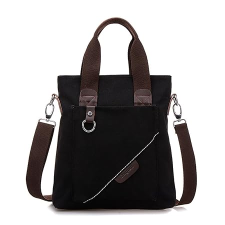 Muchengbao Business Men Bag Shoulder Bag Canvas BaoChao Mens Handbags Messenger Business Bags(Black)