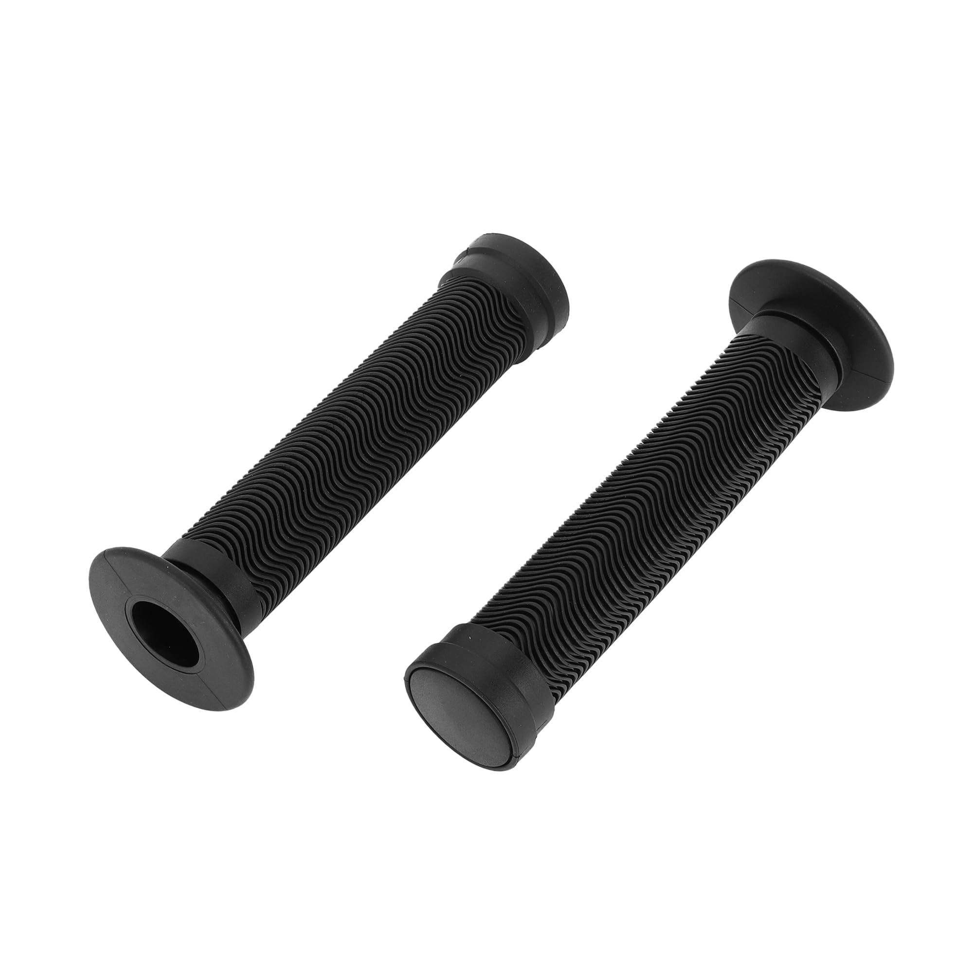 INFINAUTO Bike Handlebar Grips Covers, 150mm Bicycle End Grips Protector Rubber Black, Non-Slip 1 Pair