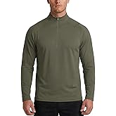 Zengjo Mens Quarter Zip Athletic Pullover Mid-Weight 1/4-Zip Running Workout Shirt Moisture Wicking