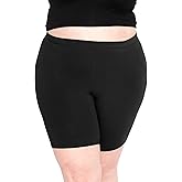 STRETCH IS COMFORT Women's Plus Size Cotton Biker Shorts | Cotton | X-Large - 7X