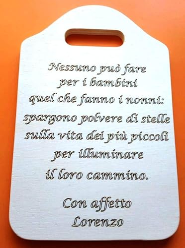 Festa Dei Nonni Idea Regalo Originale Compleanno liere Decorativo Con Frase Personalizzata Accessorio Cucina Decorazione Casa Amazon It Handmade