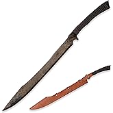 SV Handmade cast Manganese Steel Chopping Blade Sword, Full Tang, Outdoor, Hunting, Camping, Hiking, Survival, with Protective Cover, Multiple Styles to Choose from