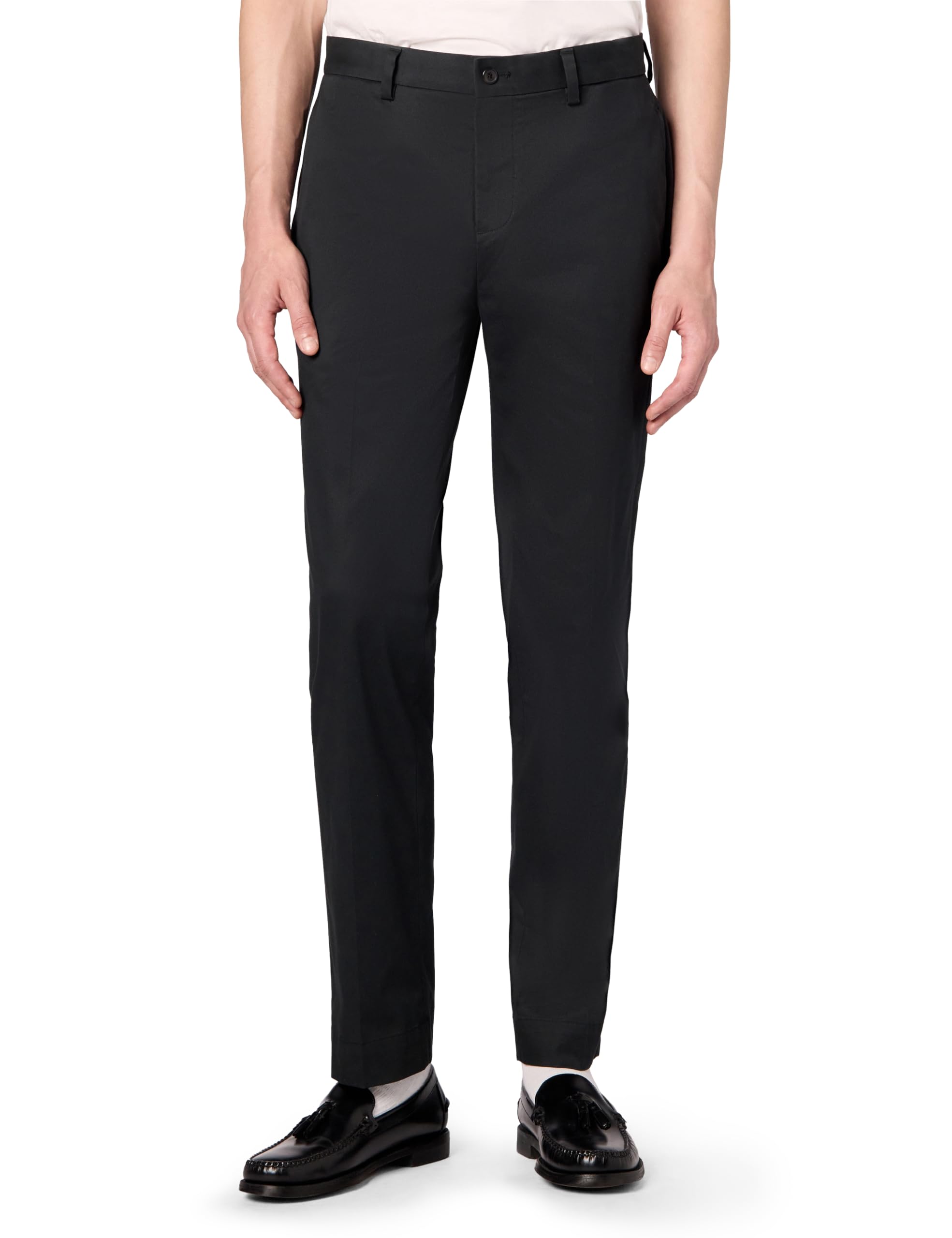 Brooks Brothers Men’s Regular Fit Stretch Lightweight Advantage Chino Pants, Black, 33W x 32L