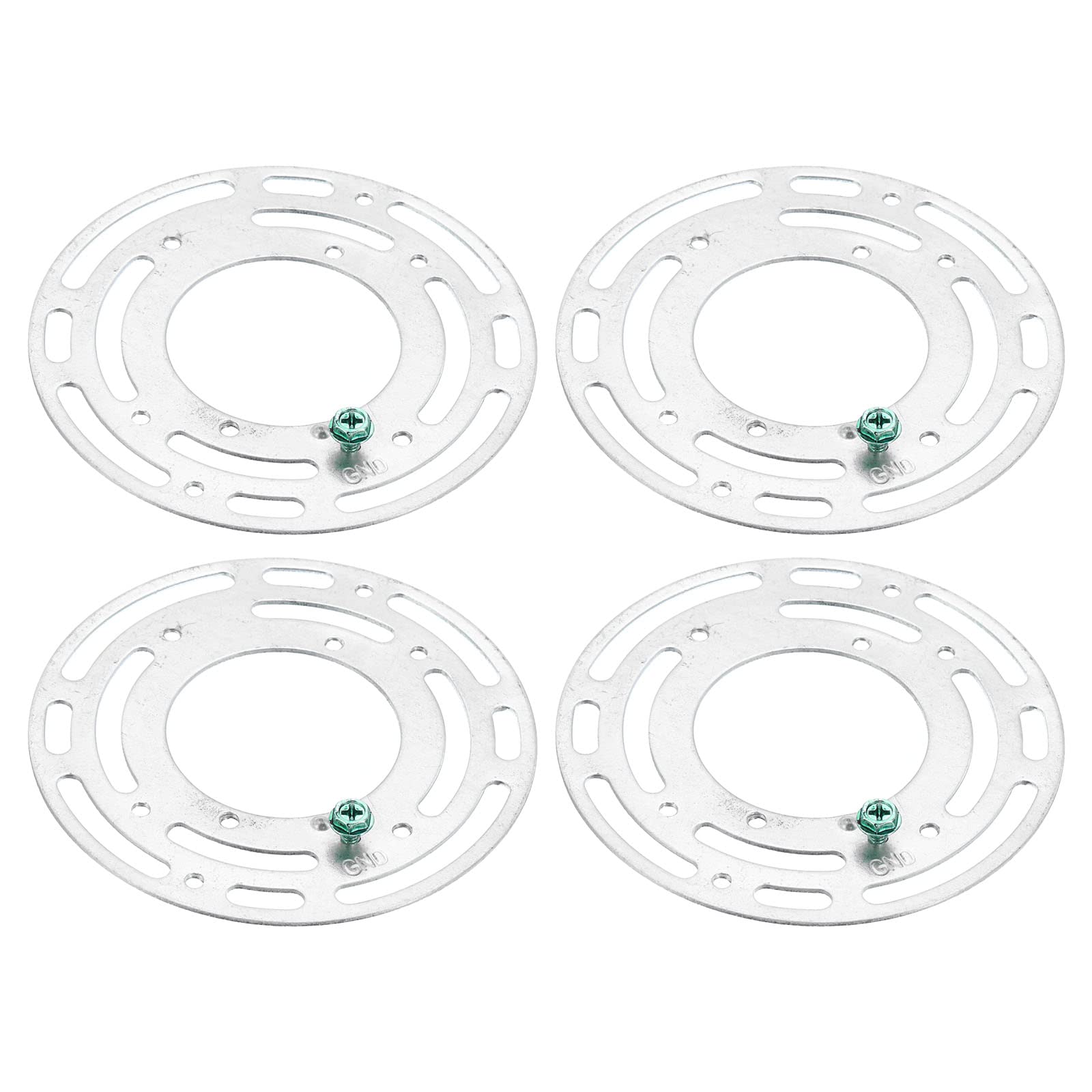 PATIKIL 4" Light Fixture Mounting Bracket, 4 Pack Light Crossbar Circle Ceiling Fan Mount Plate Universal with Ground Screw for Chandelier Lamp