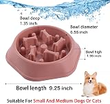 CAISHOW Slow Feeder Dog Bowl for Small Medium Dogs Non-Slip 9.25x8.85x1.96 in view 2