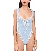 For Love & Lemons Women's Blair Bow Thong Bodysuit