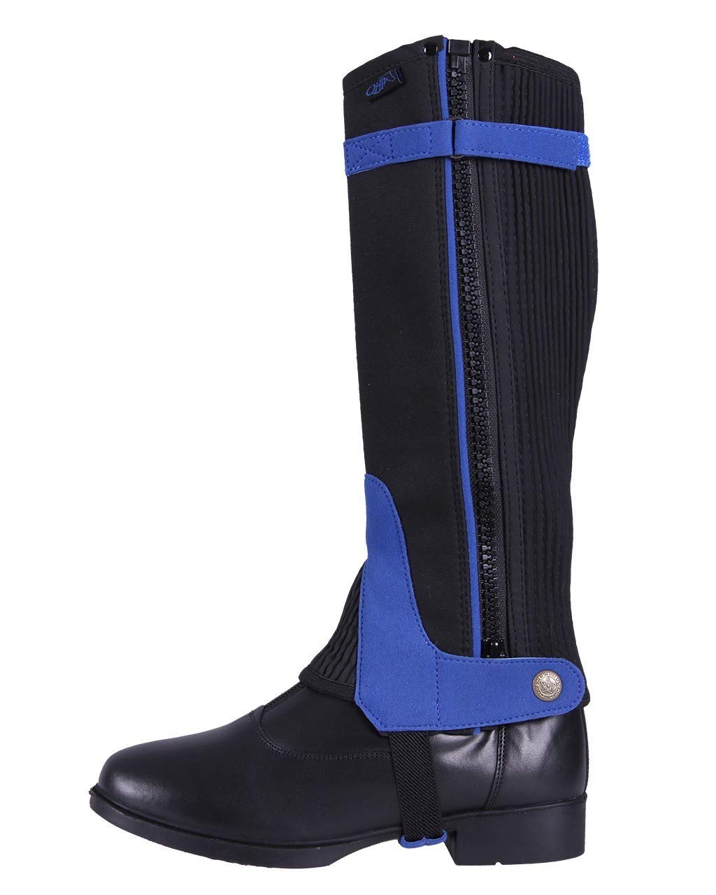Equipride Children Half Chaps Made on Suede 5 Amazing Colours Size 6 to 14 years (Cobalt Blue, 14 years)