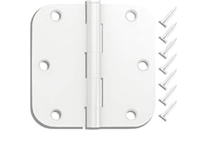 YIKOUJIS 3 Pack Door Hinges Matte White,3.5 Inch Matte White Door Hinges with 5/8" Radius,Fit Standard Door/Bedroom Door/Exterior Door/Interal Door Hardware Hinges,Matte White Finish Door Hinges