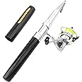 Lixada Fishing Rod Reel Combo Mini Pen Fishing Pole Kit Telescopic Fishing Rod Spinning Reel Combo Kit
