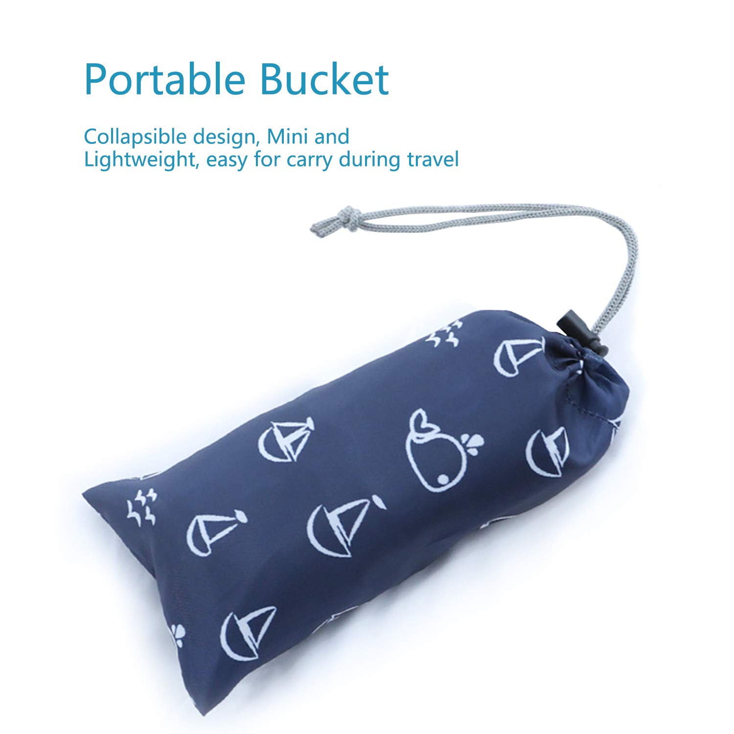 Collapsible Foot Bath Tub for Travel, Portable Foot Soak Spa Basin Multifunctional Folding Water Bucket for Soaking Feet, Washing Vegetables and Fruits, Outdoor, Camping (17L, Dark Blue): Beauty