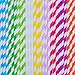 Antner 225pcs Biodegradable Stripe Paper Straws 9 Different Colors Rainbow Paper Drinking Straws for Shakes, Juices, Smoothies, Party Celebration Supplies