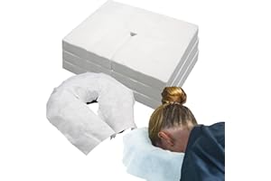 300 Count Disposable Face Cradle Covers, Massage Headrest for Bed, Ultra Soft, Luxurious, Non-Sticking Massage Face Covers, H