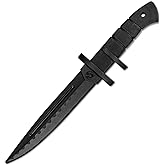 MASTER USA Martial Arts Rubber Training Knife - 12.25-inches Overall, Black Rubber Blade w/Pointed Tip, Safe for Self Defense, Cosplay, Martial Arts