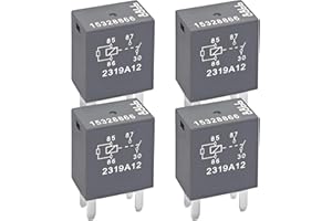 CASALYTICS Relay 15328866 (Set of 4) – 12VDC 20A 4-Pin High-Power SPDT Relay – Multi-Use Replacement for GM, GMC, Buick, Chevy Trucks & Cars