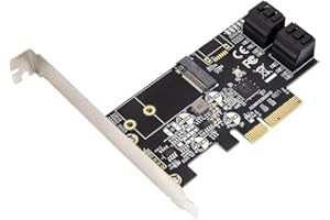 4 Port Non-RAID SATA III 6Gbp/s and M.2 B Key 2242 PCI-e x4 Controller Card