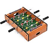 Tradeopia Wooden Style Table Top Foosball Table Board with Legs, Perfect Table Top Foosball Game for Family Nights and Game N