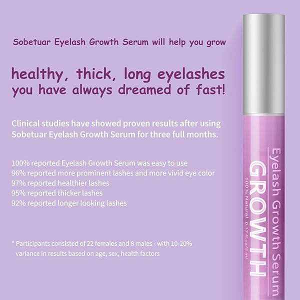 EYELASH GROWTH SERUM VOLUMIZING LASH SERUM FOR EYELASH GROWTH LONGER & THICKER LASH ENHANCING SERUM WITH NATURAL FORMULA VEGAN & CRUELTY-FREE (5 ML)