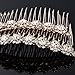 Gejoy 4 Pack Rhinestone Alloy Flower Hair Side Combs Wedding Bridal Jewelry Hair Clips for Women, Rose Gold