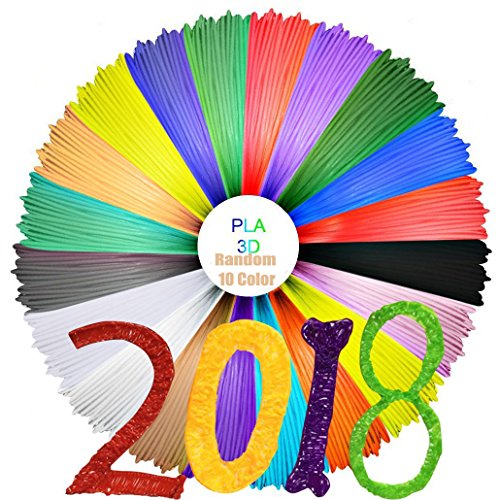 3D Pen / Printer Refills- 1.75mm PLA Filament Refill Pack- 10 Colors, 10 Foot Per Color, Total 100 Foot