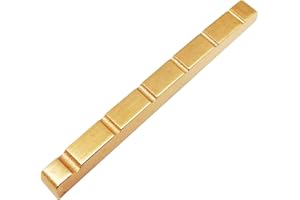 Guyker 43mm Guitar Nut Pre-Slotted – Brass Nuts Replacement for Strat Tele ST TL style Electric Guitar