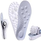 4D Cloud Insoles for Men & Women, Memory Foam Shoe Inserts, Shock Absorbing Support for Joint & Knee Comfort, Ankle Stability, Sports & Multipurpose Wear(Men 6.5-7 | Women 8.5-9-(255-260mm))