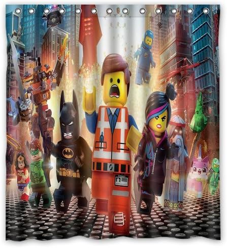 ScottShop fashion Custom The Lego Movie Waterproof Shower Curtain Polyester Fabric Bathroom Shower Curtains 66 "x 72" Inch