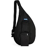 KAVU Slingback Pack with Adjustable Rope Shoulder Strap, Black