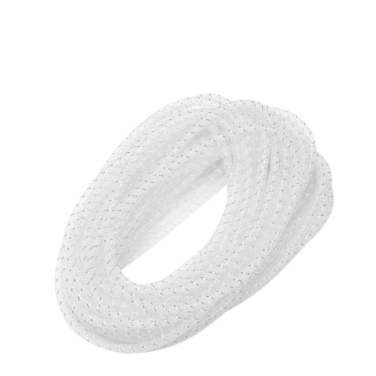 Mesh Tube for Wreaths Christmas Tree Ornament Garland DIY Craft Wedding Party Decorations White