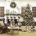 Valery Madelyn 18ct 10-23cm Woodland Sparkling Essential Christmas Ornaments Set Glittery Christmas Decorations-Peace, Snowflake and Reindeer,12 Pcs Metal Hooks and 12 Organza Ribbons Included