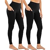 YEZII Fleece Lined Leggings with Pockets for Women,High Waisted Winter Yoga Pants