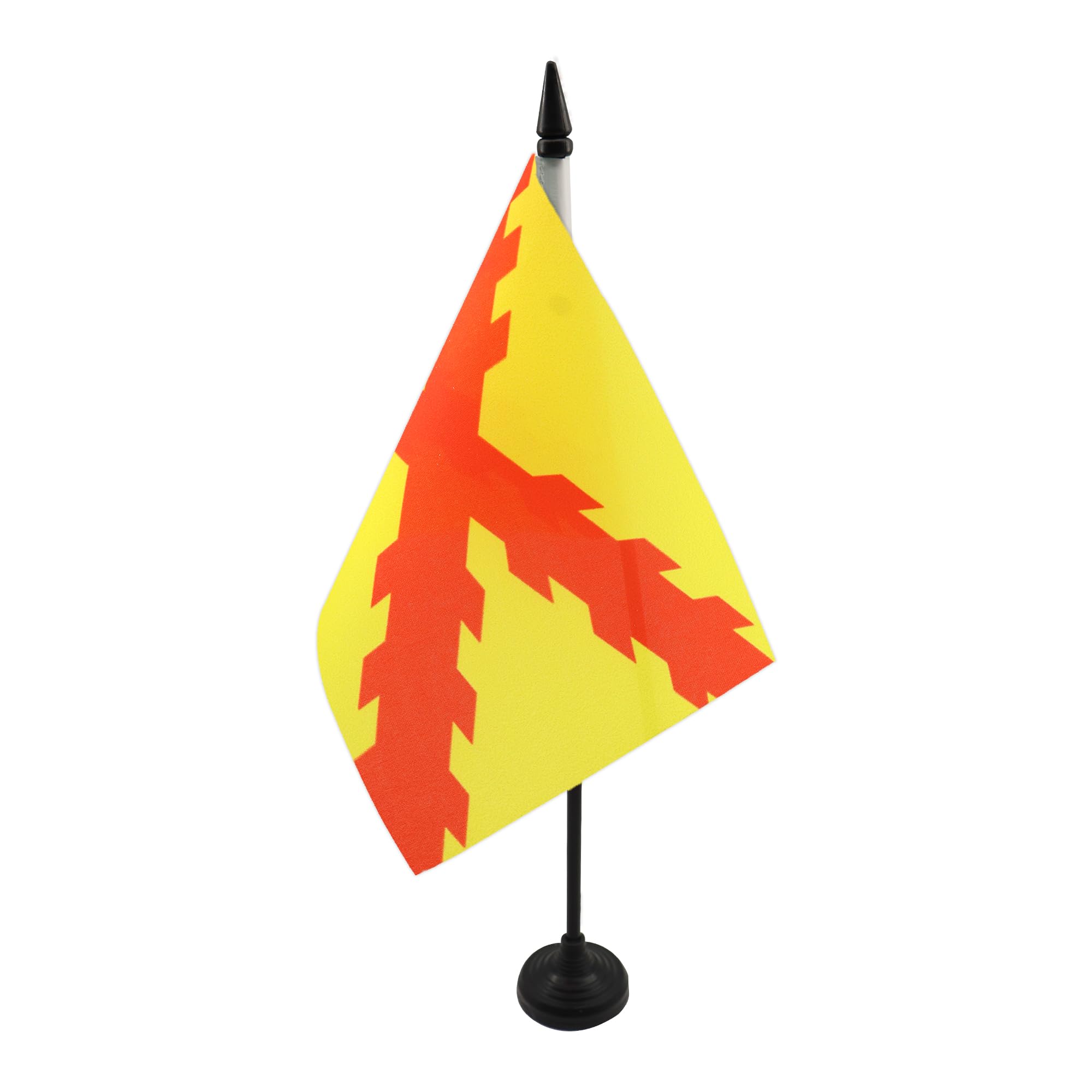 AZ FLAG Spain Tercio Morados Viejos Table Flag 5'' x 8'' - spanish army Office Decoration 100% Polyester 21 x 14 cm - Mini Desk Flag with Pole and Black Plastic Base