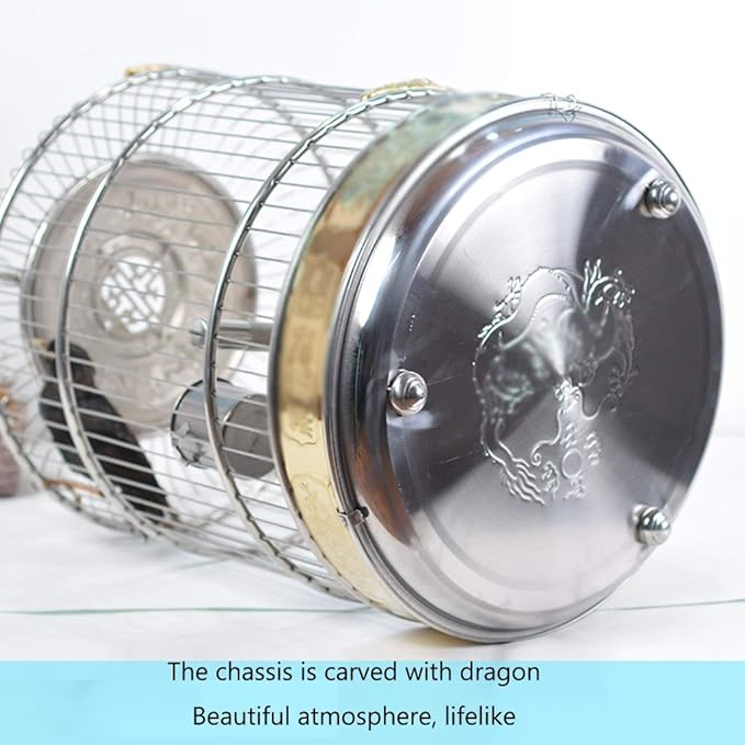 Amazon Co Jp 高級ステンレス製鳥かご 21 6インチの大きな丸い鳥かご 家庭用鳥かご 組み立てが簡単 ペット用鳥かごを吊るす 鳥かごケージ Color Silver 44 55cm ホーム キッチン