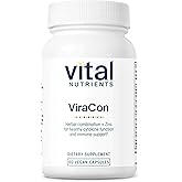 Vital Nutrients ViraCon - Vegan Immune Support Supplement* - Zinc, Elderberry, Licorice Root Extract, & Other Herbs for Comprehensive Immune Support - Gluten, Dairy, Soy Free - Non-GMO - 60 Capsules