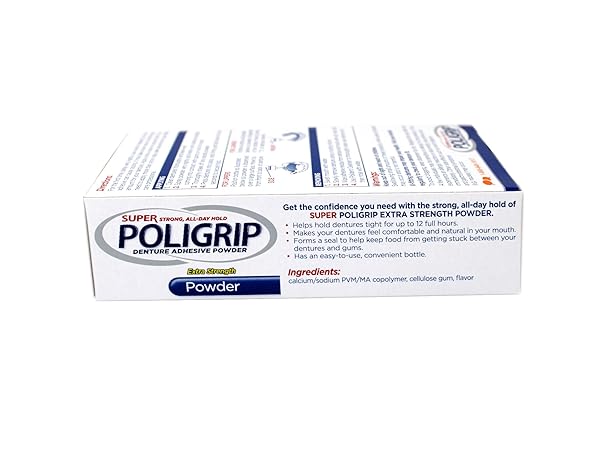 SUPER POLI-GRIP POWDER 12HR HOLD 1.6OZ 3PK