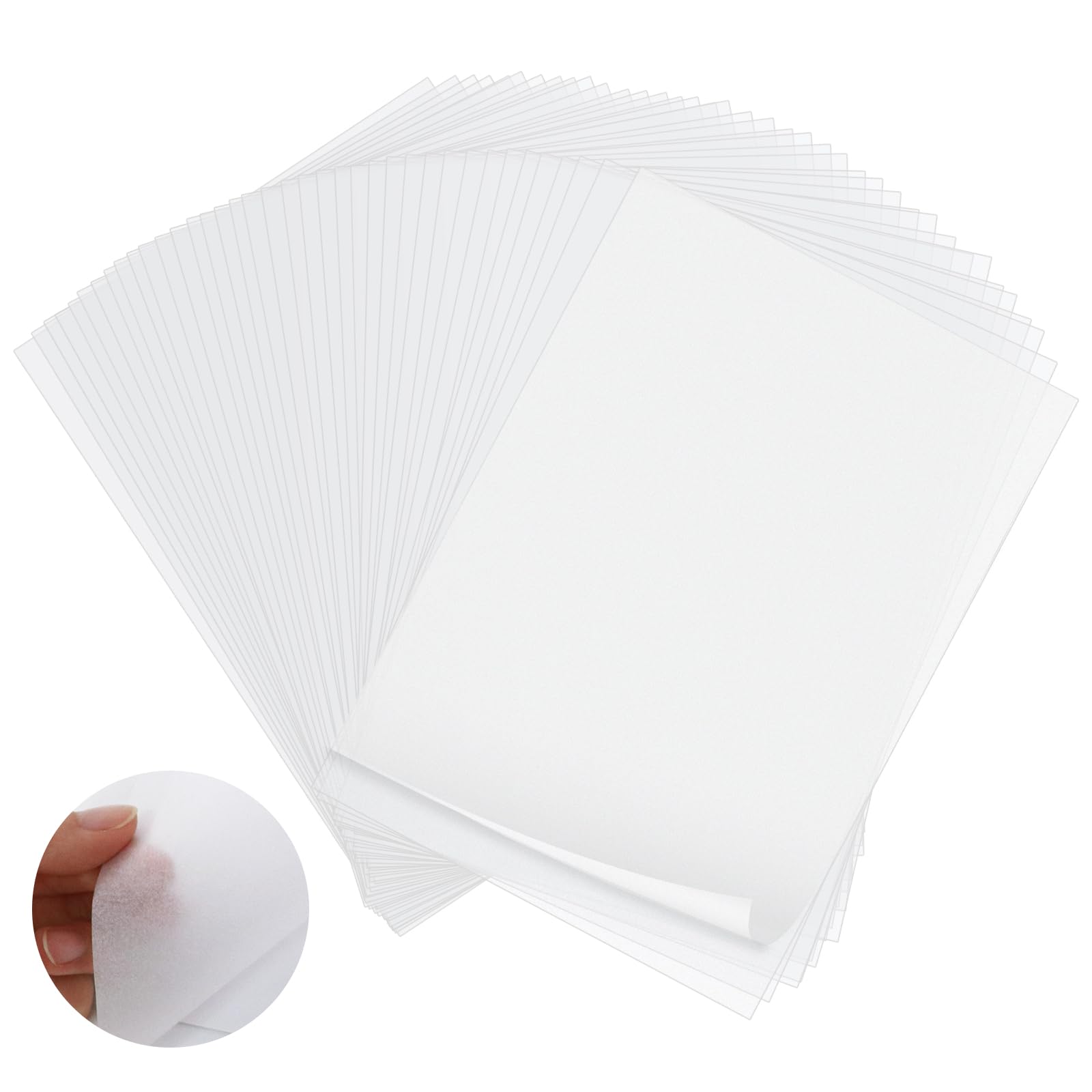 Redamancy Tracing Paper, 100 Sheets A4 Vellum Paper, Graphite Paper, White Carbon Paper, Dressmaking Tracing Paper for Tracing, Design, Graphic, Scrapbooking