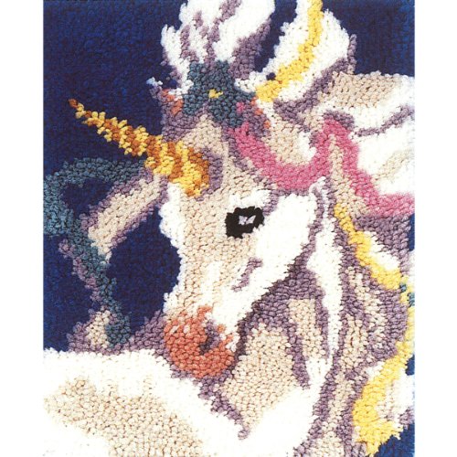 M.C.G. Textiles Sweet Unicorn Latch Hook Rug Kit