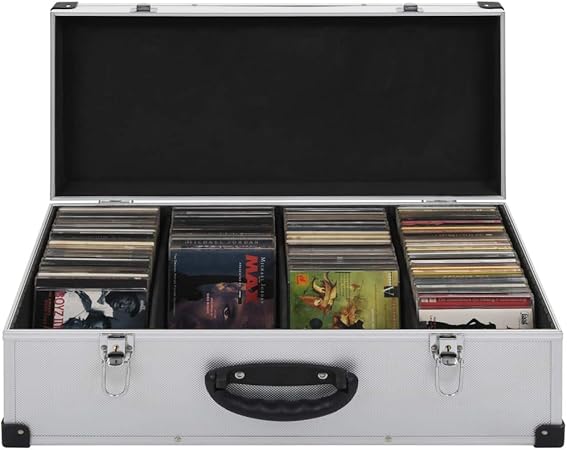 Festnight- CD-Koffer für 80/60 / 40 CDs | CD-Aufbewahrungsbox | CD Box
