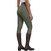 MoFiz Women's Silicone Full Seat Horse Riding Pants Zipper Pockets Equestrian Breeches Riding Tights