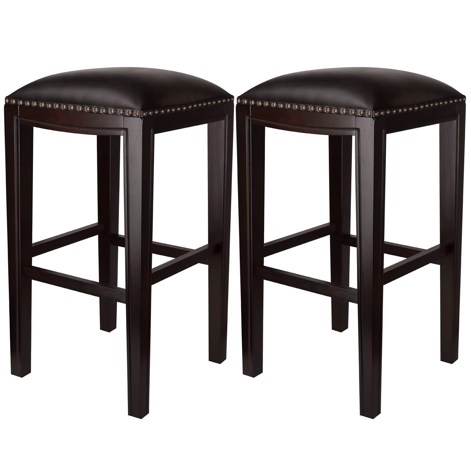 Best Backless Oak Wood Stools For Kitchen Counter Home & Home