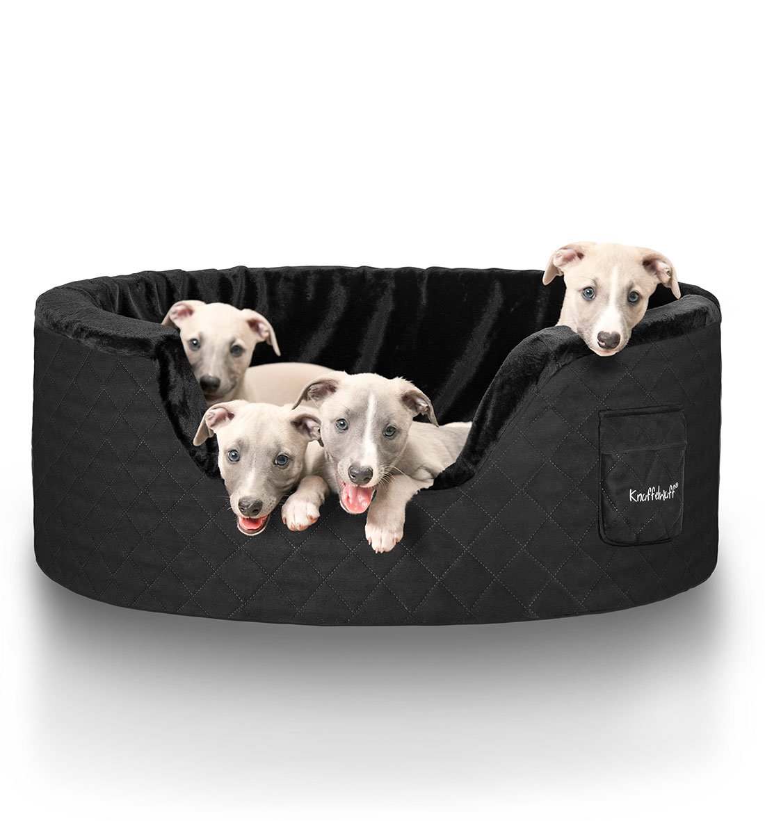 Knuffelwuff Henry Dog Bed, Medium/Large, 80 x 60 cm, Black Amazon.co