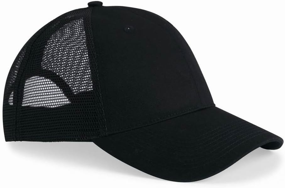 Valucap Cap Trucker Structured Cap, Black