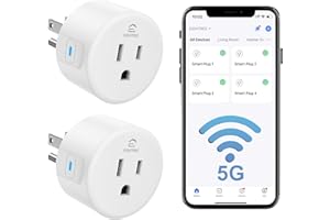 Eightree Smart Plug for 5GHz & 2.4GHz, Smart Outlet WiFi Socket with APP Remote Control, Compatible with Alexa, 2 Pack