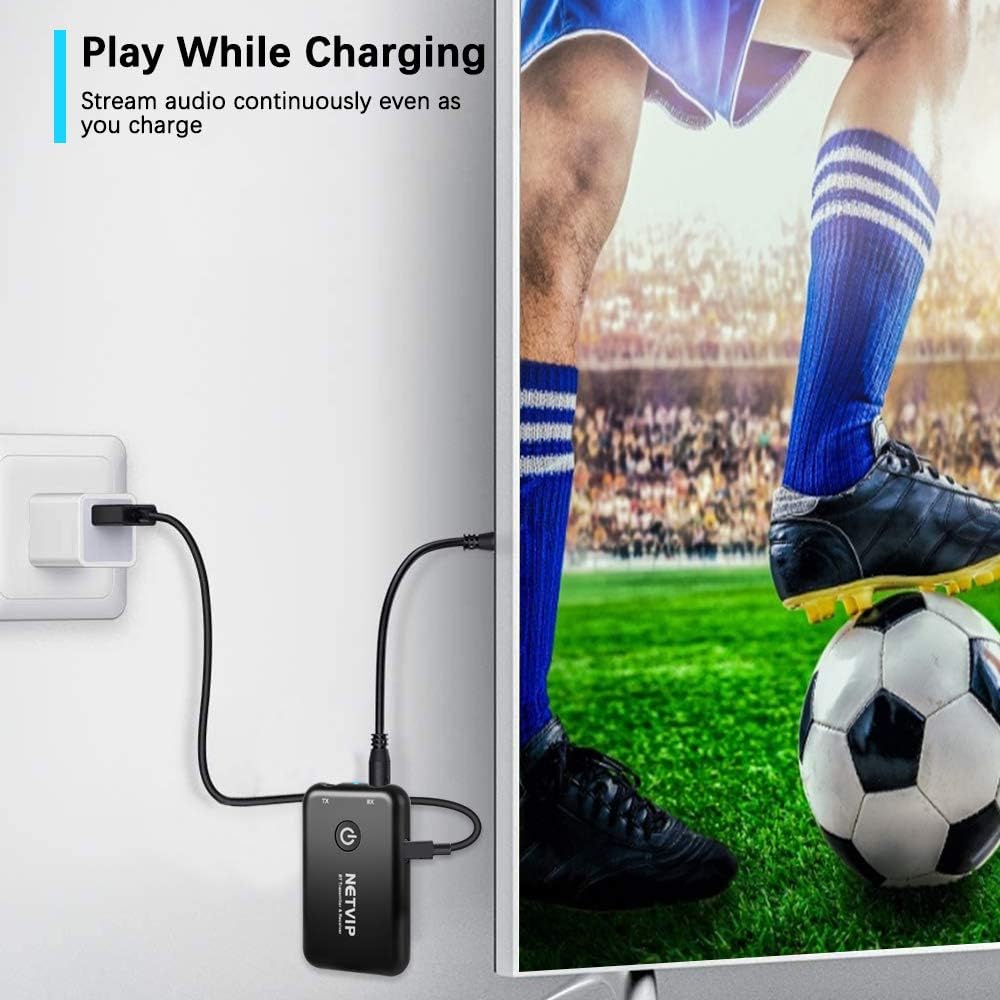 NETVIP Bluetooth Transmitter Receiver 2 in 1 Bluetooth Adapter Wireless