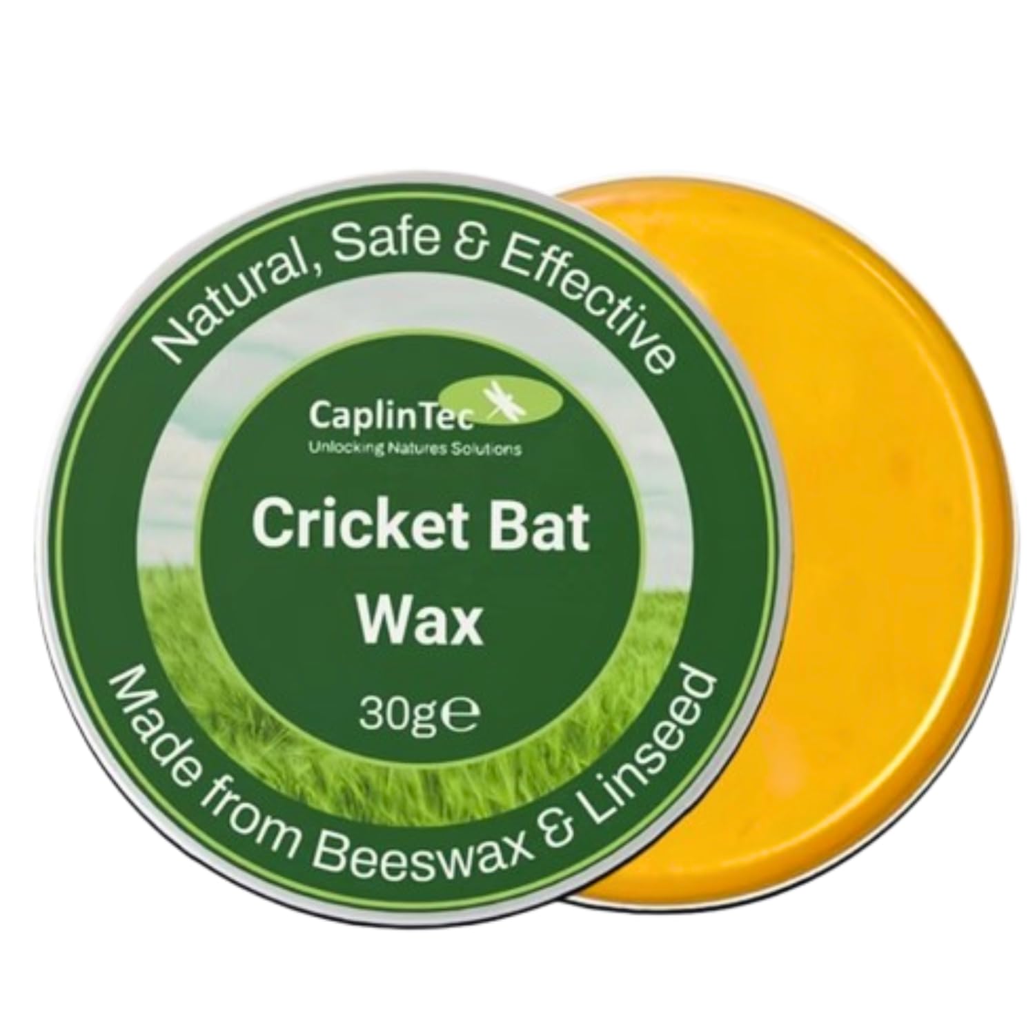CaplinTec Cricket Bat Wax | Premium Beeswax and Linseed Oil for Cricket Bats | Natural Ingredients, Premium Wood Polish for Ultimate Bat Protection & Conditioning | Enhances Performance (30ml)