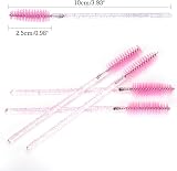 G2PLUS 100 PCS Disposable Eyelash Brushes Spoolies Pink Crystal Wands view 2