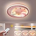 DAYAERYA LED Ceiling Light Dimmable with Remote Control Cartoon Unicorn Modern Round Ceiling Light 62W for Boys, Girls Bedroom and Living Room Baby Room