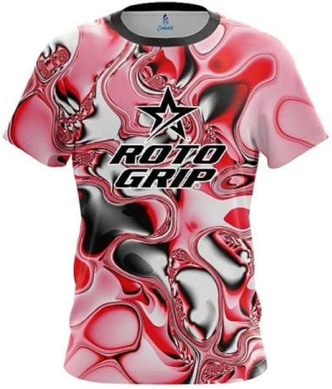 CoolWick Roto Grip Red and White Liquid Canvas Bowling