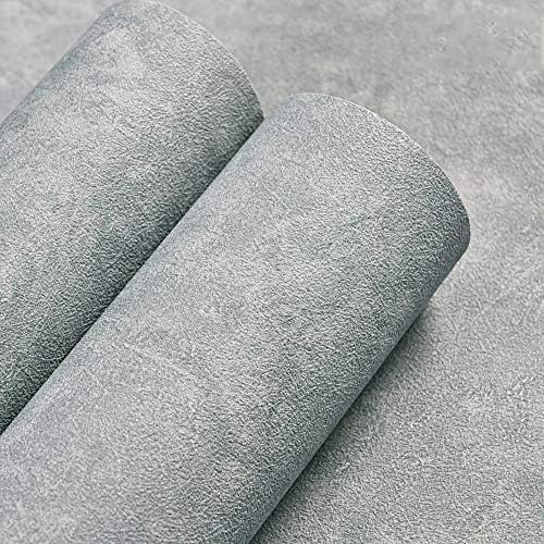 レトロノスタルジックセメントグレービーガン色防水防汚産業風の壁紙のティーショップレストランのバーレストラン衣料品店の壁紙 商い Color Cyan Gray