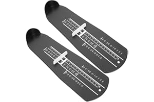CATIEBYE 2Pcs Foot Measuring Device for Adults and Kids - Lightweight Shoe Size Measurer for Accurate Sizing at Home or Shoe Stores - Black Plastic Ruler for Easy Use